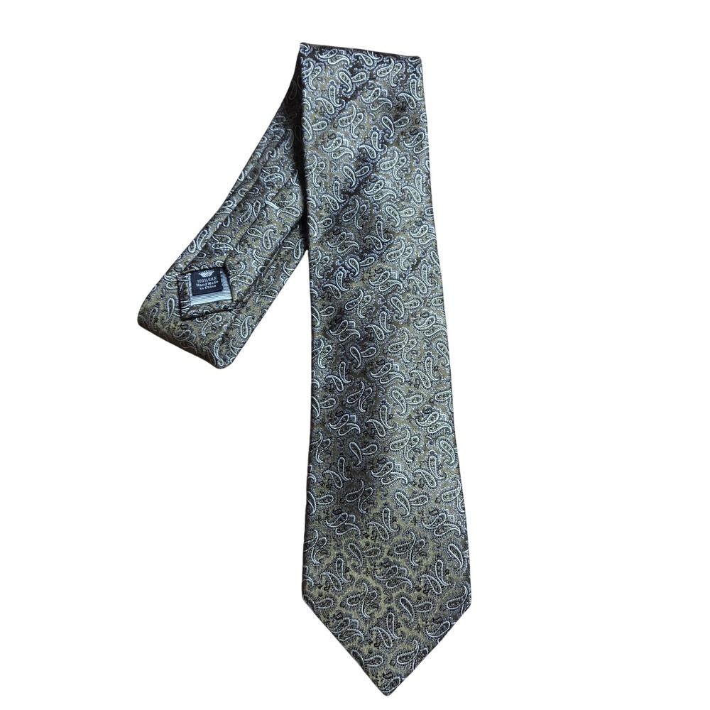 Countess Mara Mens Silk Tie Necktie Paisley Jacquard Hand Made Classic Dandy